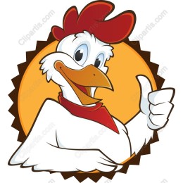 Cheerful Cartoon Chicken