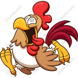 Playful Cartoon Chicken