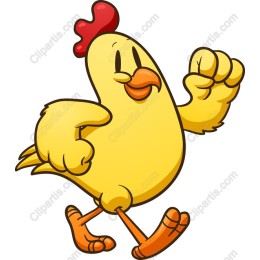 Cheerful Cartoon Chicken