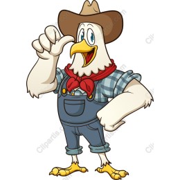 Farm Fresh Cartoon Chicken