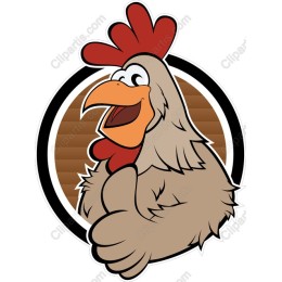 Cheerful Cartoon Rooster