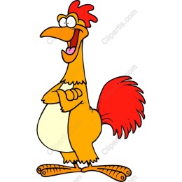Cheerful Rooster Clipart
