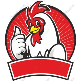 Cheerful Rooster with Thumbs Up