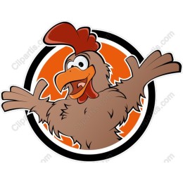 Cheerful Cartoon Chicken