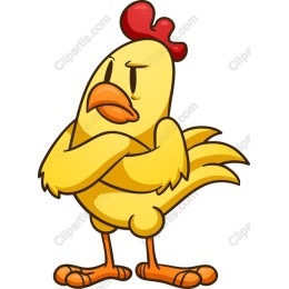 Playful Cartoon Chicken