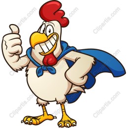 Cartoon Chicken Superhero