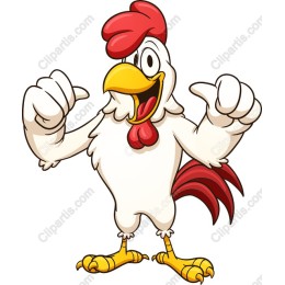 Cheerful Cartoon Rooster