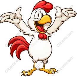 Cheerful Cartoon Chicken