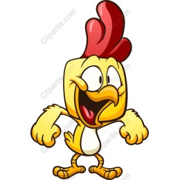 Cheerful Cartoon Chicken
