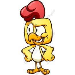 Whimsical Cartoon Chicken Character