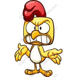 Energetic Cartoon Chicken