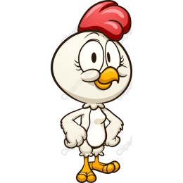 Whimsical Cartoon Chicken