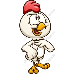 Playful Cartoon Chicken