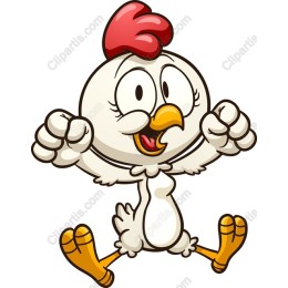 Playful Cartoon Chicken