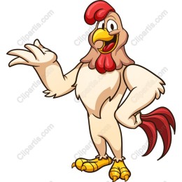 Playful Cartoon Rooster