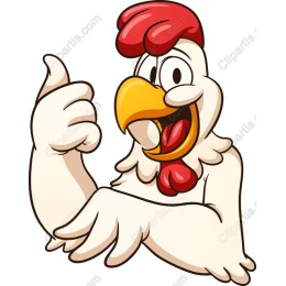 Cheerful Cartoon Chicken