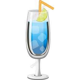 Refreshing Blue Cocktail
