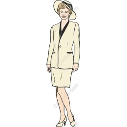 Chic Fashion of a Woman in Blazer and Hat
