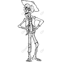 Whimsical Skeleton Character