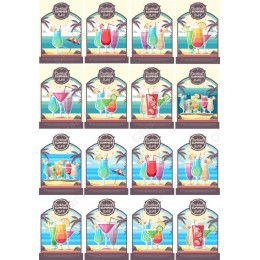 Cocktail Summer Bar Bundle - 16 Cliparts