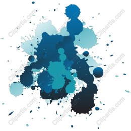 Dynamic Blue Watercolor Splash
