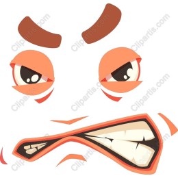 Fierce Expression Animated Character