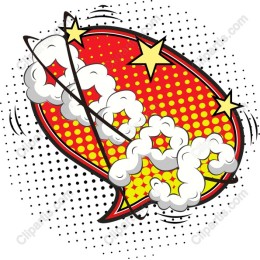 Vibrant Retro Comic Speech Bubble