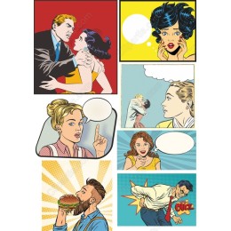 Retro Comic Style Set