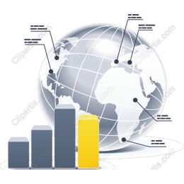 Global Growth - Globe and Bar Chart