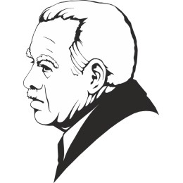 Classic Black and White Profile Portrait