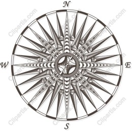 Vintage Compass Rose