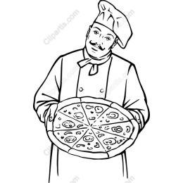 Cheerful Pizza Chef