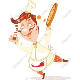 Cheerful Pizza Chef