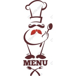 Whimsical Chef for Menu