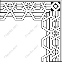 Geometric Corner Ornament