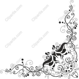 Elegant Floral Swirl Corner Ornament