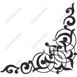 Elegant Swirling Corner Ornament