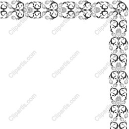 Elegant Black and White Decorative Border