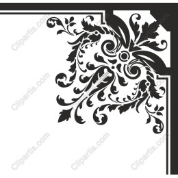 Elegant Black Floral Corner