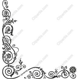 Elegant Floral Corner Border