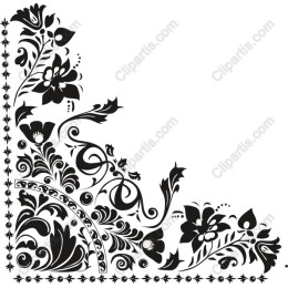 Elegant Black Floral Corner