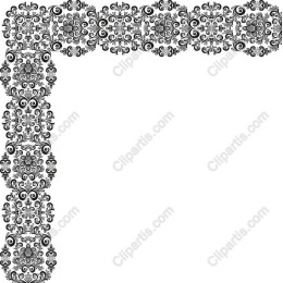 Decorative Floral Frame in Black & White