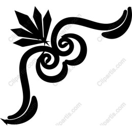 Graceful Ornamental with Leaf Motif