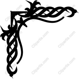 Decorative Flourish - Vintage Corner Scroll