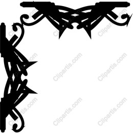 Elegant Black Corner Embellishment