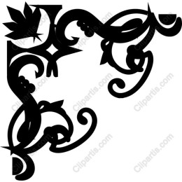 Elegant Black Corner Ornament