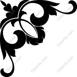 Elegant Black Floral Corner