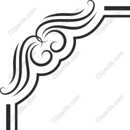 Elegant Decorative Corner Flourish