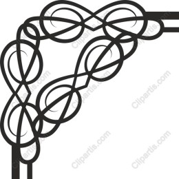 Intricate Interwoven Corner Ornament