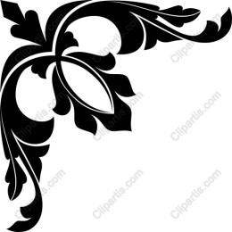 Elegant Black Floral Corner